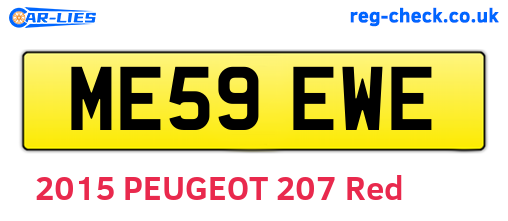 ME59EWE are the vehicle registration plates.