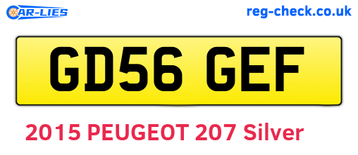 GD56GEF are the vehicle registration plates.