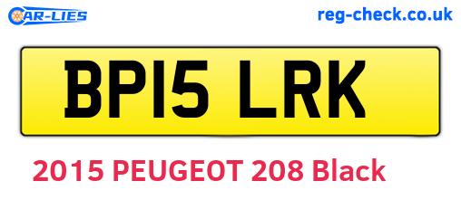 BP15LRK are the vehicle registration plates.