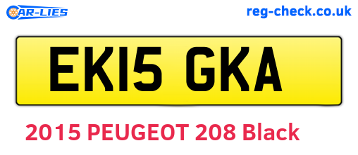 EK15GKA are the vehicle registration plates.