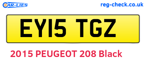 EY15TGZ are the vehicle registration plates.