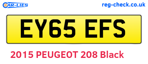 EY65EFS are the vehicle registration plates.