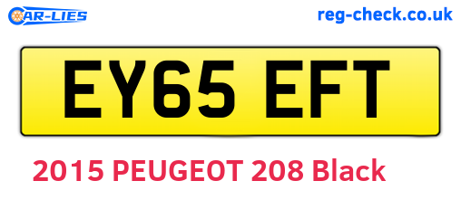 EY65EFT are the vehicle registration plates.