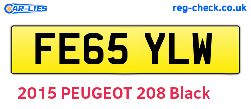 FE65YLW are the vehicle registration plates.