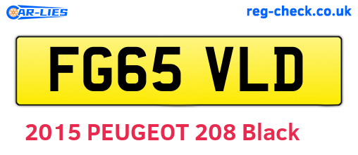 FG65VLD are the vehicle registration plates.