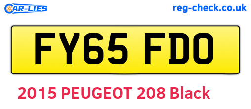 FY65FDO are the vehicle registration plates.