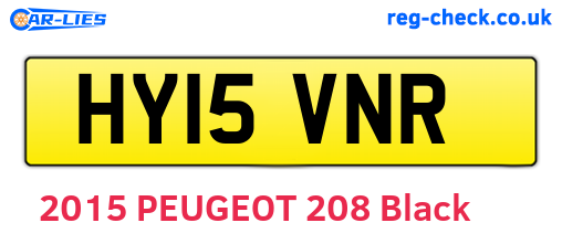 HY15VNR are the vehicle registration plates.