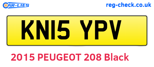KN15YPV are the vehicle registration plates.