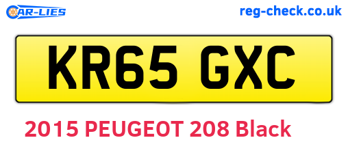 KR65GXC are the vehicle registration plates.