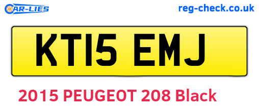 KT15EMJ are the vehicle registration plates.