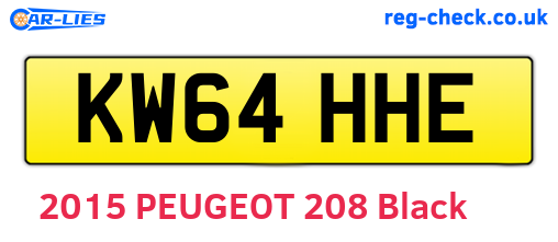 KW64HHE are the vehicle registration plates.