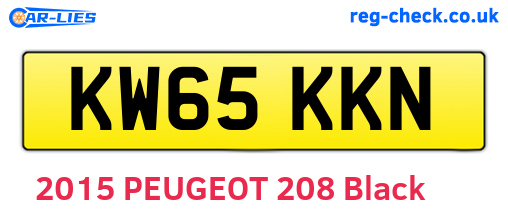 KW65KKN are the vehicle registration plates.