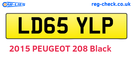 LD65YLP are the vehicle registration plates.