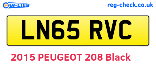 LN65RVC are the vehicle registration plates.