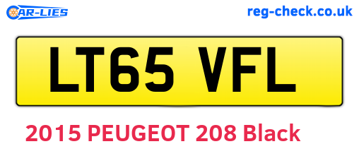 LT65VFL are the vehicle registration plates.