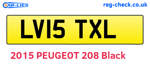 LV15TXL are the vehicle registration plates.