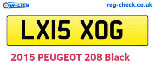 LX15XOG are the vehicle registration plates.