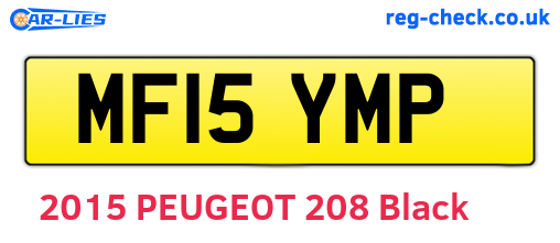 MF15YMP are the vehicle registration plates.