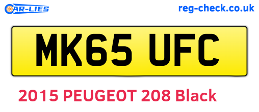 MK65UFC are the vehicle registration plates.