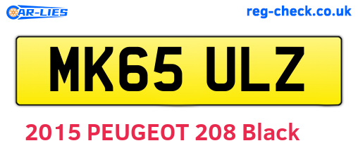 MK65ULZ are the vehicle registration plates.