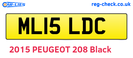 ML15LDC are the vehicle registration plates.