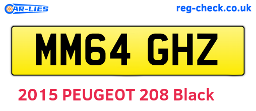 MM64GHZ are the vehicle registration plates.
