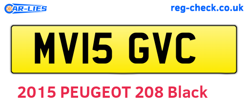 MV15GVC are the vehicle registration plates.