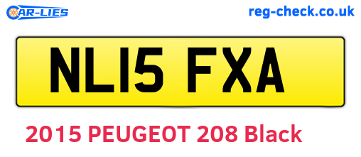 NL15FXA are the vehicle registration plates.