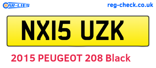 NX15UZK are the vehicle registration plates.