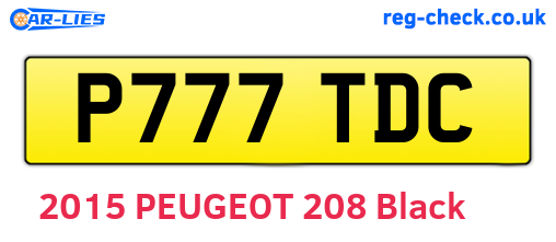 P777TDC are the vehicle registration plates.