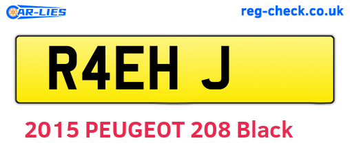 R4EHJ are the vehicle registration plates.