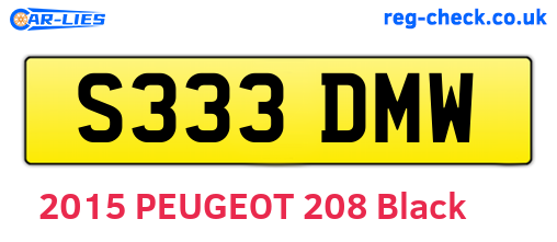 S333DMW are the vehicle registration plates.