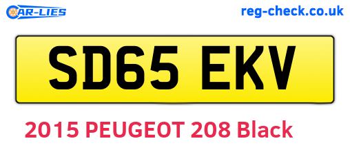 SD65EKV are the vehicle registration plates.