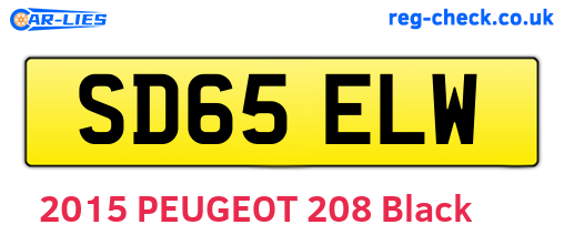 SD65ELW are the vehicle registration plates.