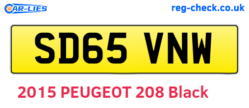 SD65VNW are the vehicle registration plates.