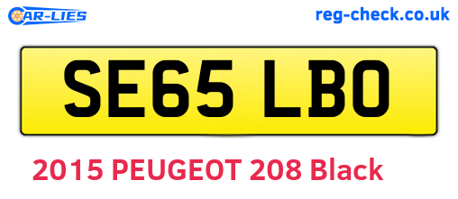 SE65LBO are the vehicle registration plates.