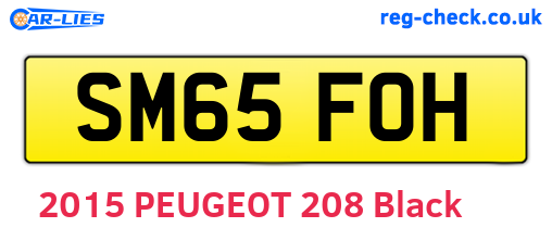 SM65FOH are the vehicle registration plates.