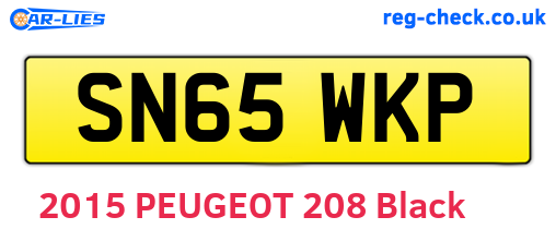 SN65WKP are the vehicle registration plates.