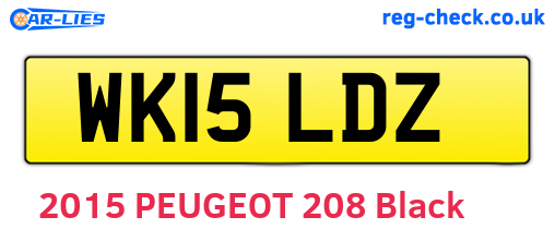 WK15LDZ are the vehicle registration plates.
