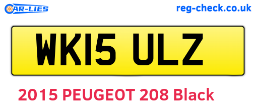 WK15ULZ are the vehicle registration plates.
