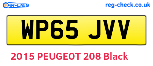 WP65JVV are the vehicle registration plates.