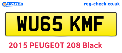 WU65KMF are the vehicle registration plates.