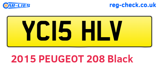YC15HLV are the vehicle registration plates.