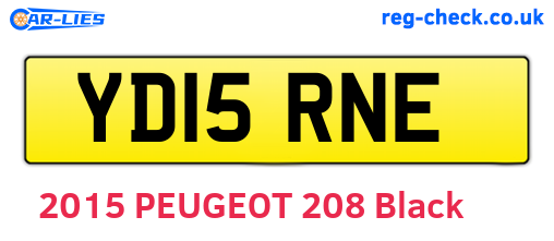 YD15RNE are the vehicle registration plates.