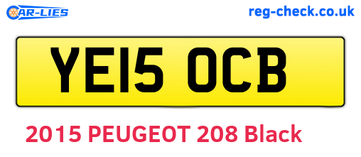 YE15OCB are the vehicle registration plates.