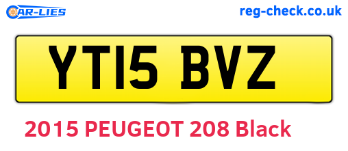 YT15BVZ are the vehicle registration plates.