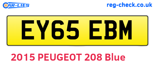 EY65EBM are the vehicle registration plates.