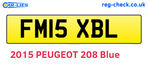 FM15XBL are the vehicle registration plates.
