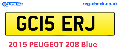 GC15ERJ are the vehicle registration plates.