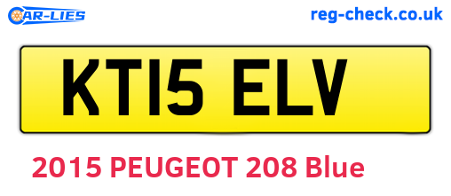 KT15ELV are the vehicle registration plates.